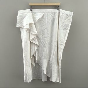 NWT Eloquii Ruffled White Skirt Plus Size Women’s 28
